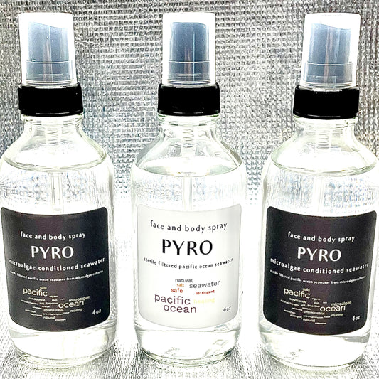 PYRO face and body spray with microalgae treated seawater