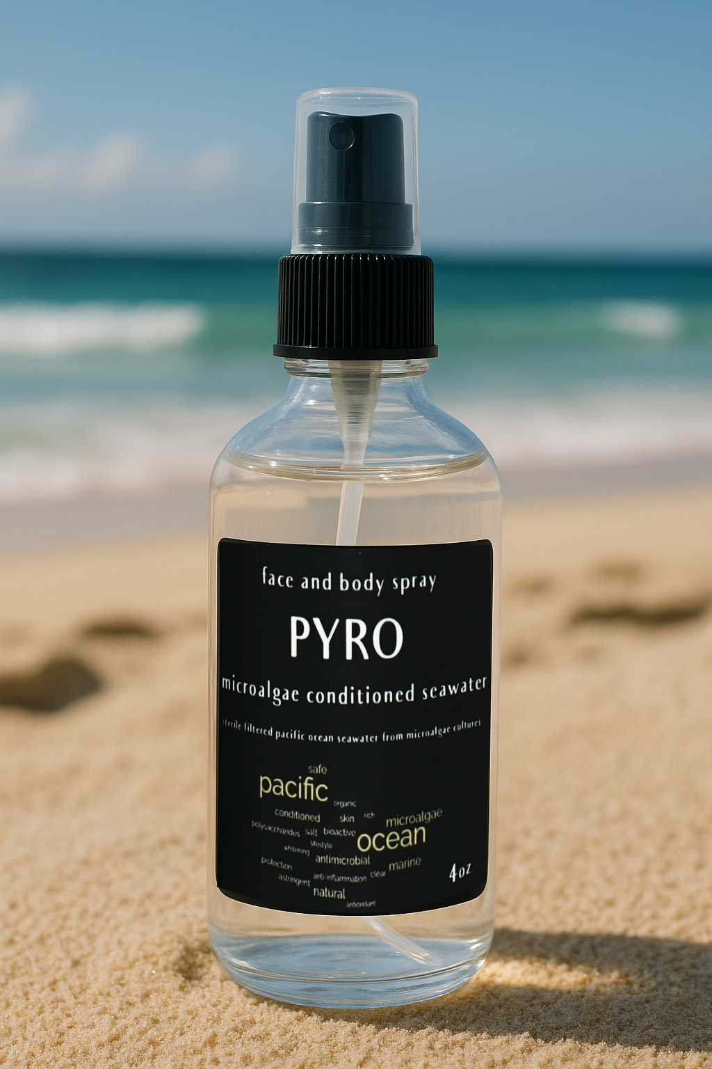 Set de regalo Ocean Spa hecho a mano: caja de regalo de autocuidado con aerosoles marinos PYRO, sales de baño y vela marina.