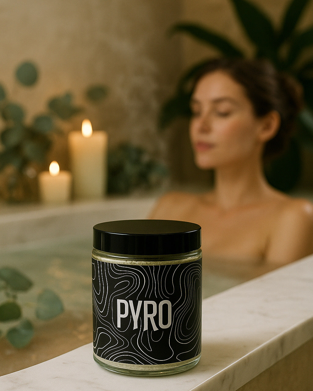 Set de regalo Ocean Spa hecho a mano: caja de regalo de autocuidado con aerosoles marinos PYRO, sales de baño y vela marina.